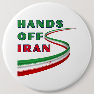 Hands Off Iran 6 Cm Round Badge
