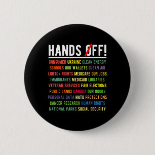 Hands Off Medicaid Medicare Social Security Trump 6 Cm Round Badge