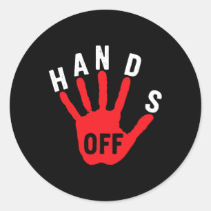 Hands Off Medicaid Medicare Social Security Trump Classic Round Sticker