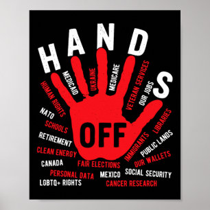 Hands Off Medicaid Medicare Social Security Trump  Poster