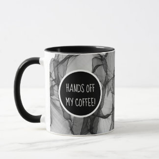 Hands Off MY Coffee Modern Elegant with Monogram Mug