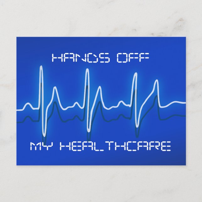 Hands Off My Healthcare Postcard (Front)