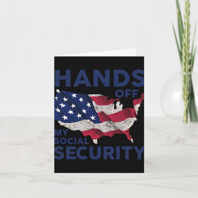 Hands Off My Social Security 1  Card (Front)