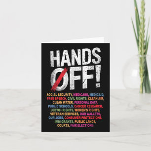 Hands Off My Social Security 2025 Protest Card