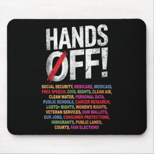 Hands Off My Social Security 2025 Protest  Mouse Mat