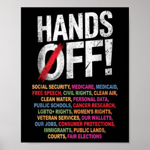 Hands Off My Social Security 2025 Protest Poster