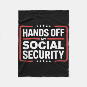 Hands Off My Social Security Protest Men And Women Fleece Blanket