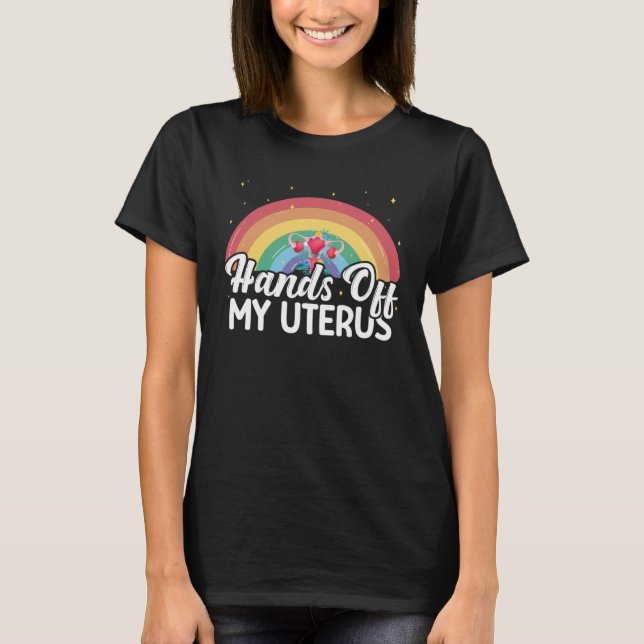 Hands Off My Uterus Hysterectomy Recovery Products T-Shirt (Front)