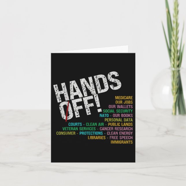 Hands Off Our Freedoms Protect What S  Card (Front)