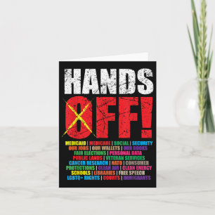 Hands Off Protest 2025 Activist Protest Card