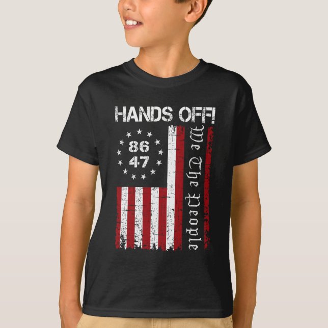 Hands Off Protest 86 47 8647 Protest Save Democrac T-Shirt (Front)