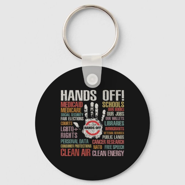 Hands Off Protest Apparel Remove Reverse Reclaim P Key Ring (Front)