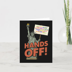 Hands Off Protest April 5th Anti Trump Statue Of L Card