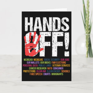 Hands Off Protest April 5th Resistance Anti Trump Card