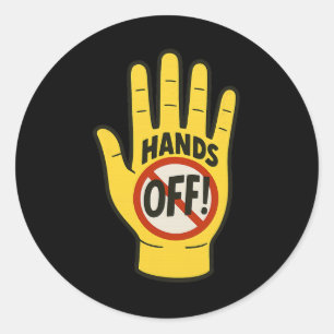 Hands Off Protest April 5th Resistance Anti Trump Classic Round Sticker