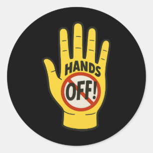 Hands Off Protest April 5th Resistance Anti Trump Classic Round Sticker