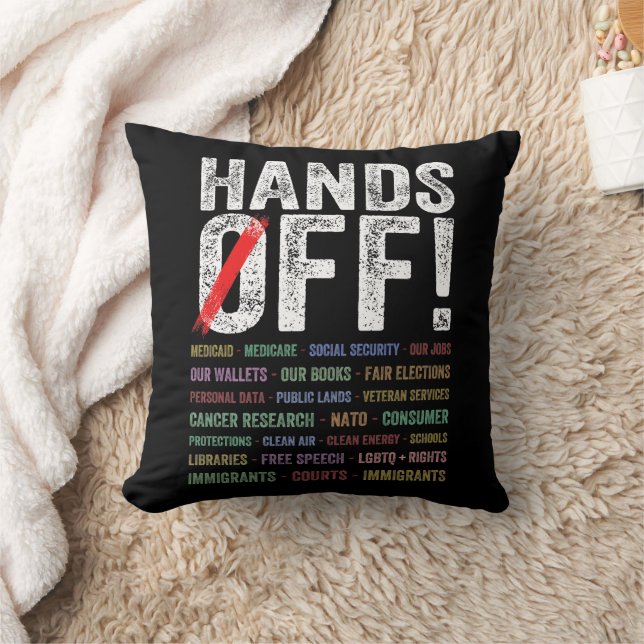 Hands Off Protest Cushion (Blanket)