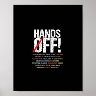 Hands Off Protest Long Sleeve Poster