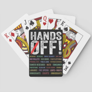 Hands Off Protest Playing Cards