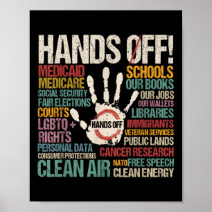 Hands Off Protest Poster