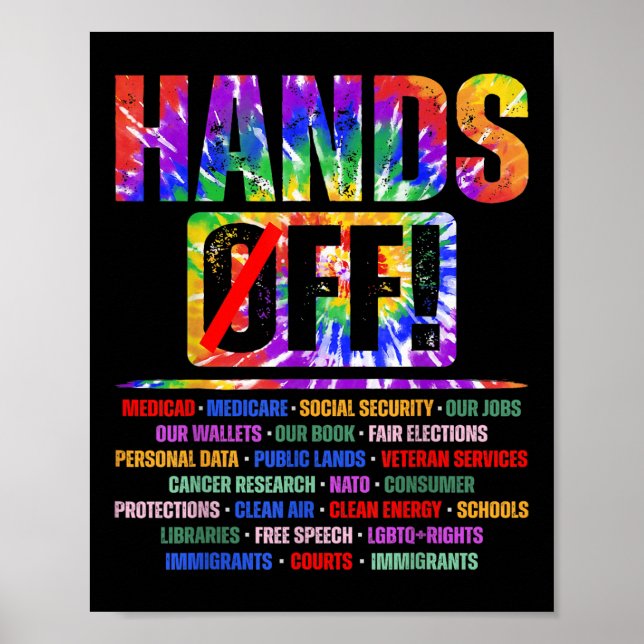 Hands Off Protest Saturday April 5 Men Women 0  Poster (Front)
