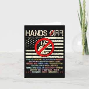 Hands Off Protest Saturday April 5 Men Women 4 Card