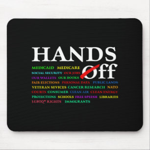 Hands Off Protest Saturday April 5 Men Women 7  Mouse Mat