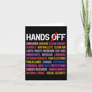 Hands Off Protest Saturday April 5 Men Women 9  Card