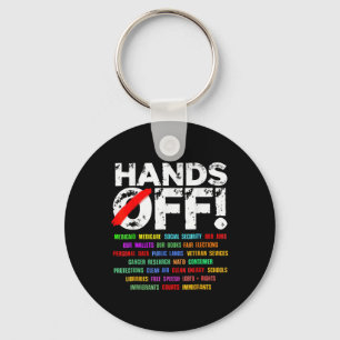 Hands Off Protest Saturday April 5 Men Women _9 Key Ring