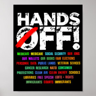 Hands Off Protest Saturday April 5 Men Women Poster