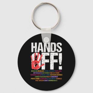Hands Off Protest Social Security And Medicare Key Ring