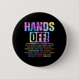 Hands Off Protest Social Security And Medicare Pro 6 Cm Round Badge