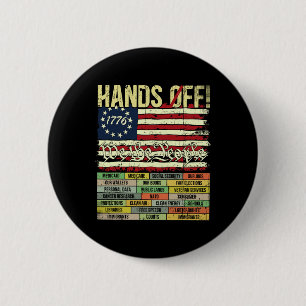 Hands Off Protest Social Security And Medicare Pro 6 Cm Round Badge
