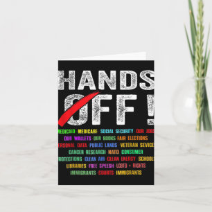 Hands Off Protest Social Security And Medicare Pro Card