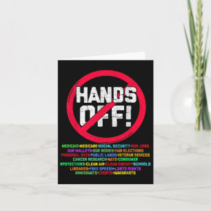 Hands Off Protest Social Security And Medicare Pro Card