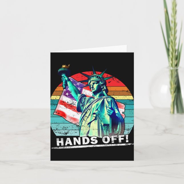 Hands Off Protest Social Security And Medicare Pro Card (Front)