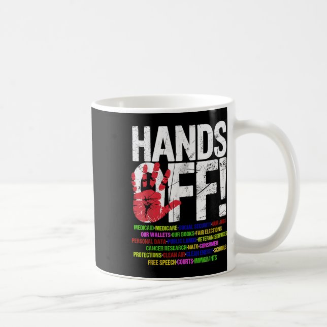 Hands Off Protest Social Security And Medicare Pro Coffee Mug (Right)