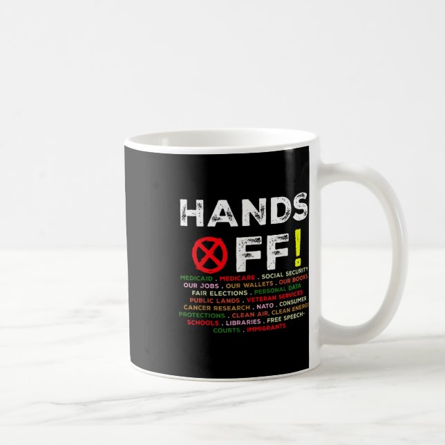Hands Off Protest Social Security And Medicare Pro Coffee Mug (Right)
