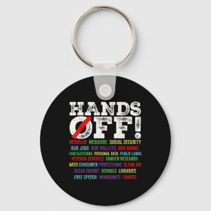 Hands Off Protest Social Security And Medicare Pro Key Ring