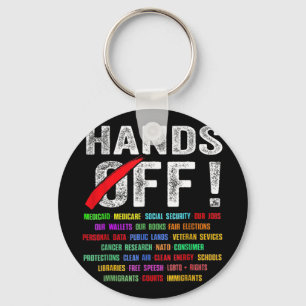 Hands Off Protest Social Security And Medicare Pro Key Ring