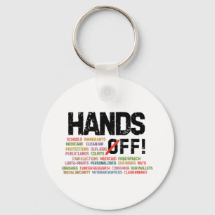 Hands Off Protest Social Security And Medicare Pro Key Ring