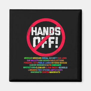 Hands Off Protest Social Security And Medicare Pro Magnet
