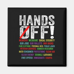 Hands Off Protest Social Security And Medicare Pro Magnet