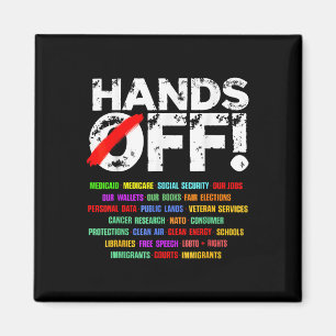 Hands Off Protest Social Security And Medicare Pro Magnet