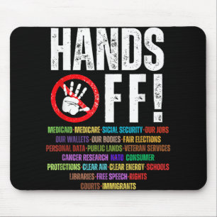 Hands Off Protest Social Security And Medicare Pro Mouse Mat