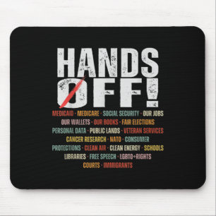 Hands Off Protest Social Security And Medicare Pro Mouse Mat