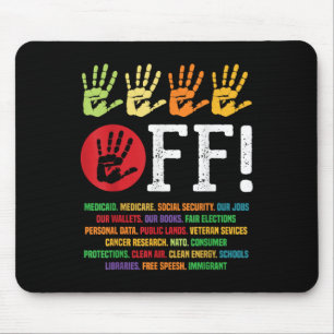 Hands Off Protest Social Security And Medicare Pro Mouse Mat