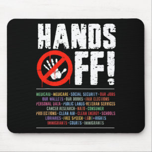 Hands Off Protest Social Security And Medicare Pro Mouse Mat