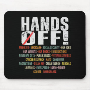 Hands Off Protest Social Security And Medicare Pro Mouse Mat