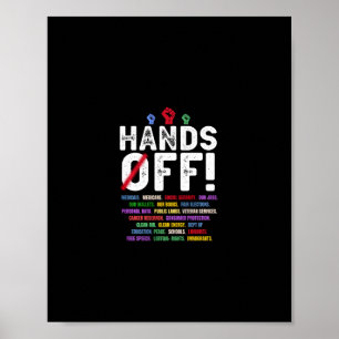 Hands Off Protest Social Security And Medicare Pro Poster